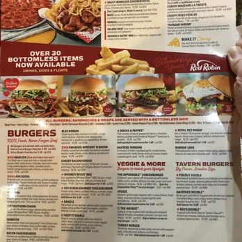 Full Red Robin Menu Options